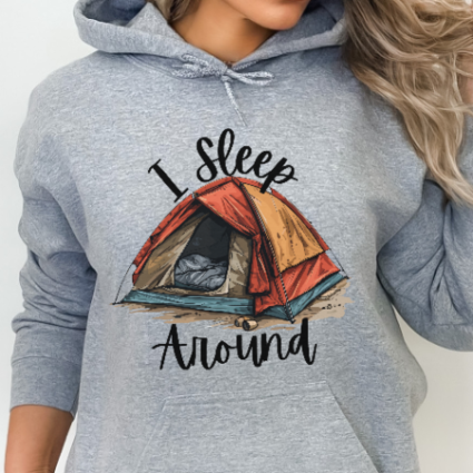 I Sleep Around Camper Hooded Sweatshirt