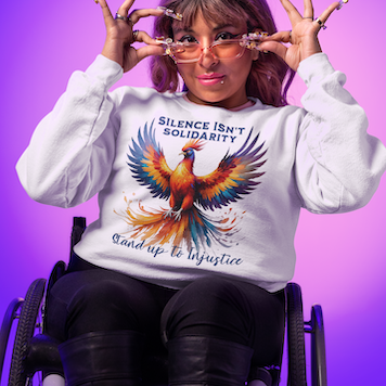 Phoenix Themed Social Justice Activist Empowerment Crewneck Sweatshirt